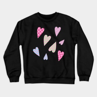 Y2K Pink Heart Pattern Crewneck Sweatshirt